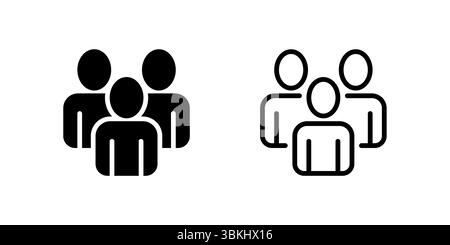 Essential group people team icon for community, organization, and social networks. Perfect for HR, collaboration, and user interfaces. Stock Vector