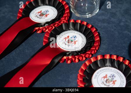 London, England, UK. 21st June 2025. The Worshipful Company of Coopers hosted the fourth annual Coopers’ Cask Race in Guildhall Yard, where 26 teams, including livery companies, schools, uniformed services, and Yeoman Warders, competed in a lively barrel-rolling celebration. Credit:Kiki Streitberger/Alamy Live News Stock Photo