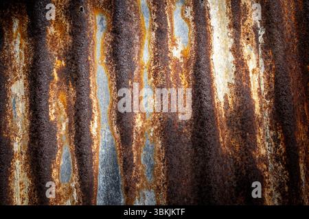Rusty corrugated metal good for texture background Stock Photo