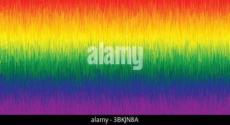 Pride month horizontal banner with gradient with pride colors flag. LGBTQ Pride month or pride day poster, flyer, banner, logo modern style design Stock Vector
