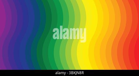 Pride Background with LGBTQ Inclusive Pride Flag Colours. Rainbow Stripes Wallpaper for LGBT Pride Month. Vector Illustration Stock Vector