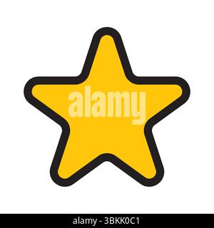 yellow cartoon star icon symbol vector flat Stock Vector