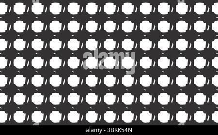 abstract seamless pattern background vector stylish geometric pattern black and white color Stock Vector
