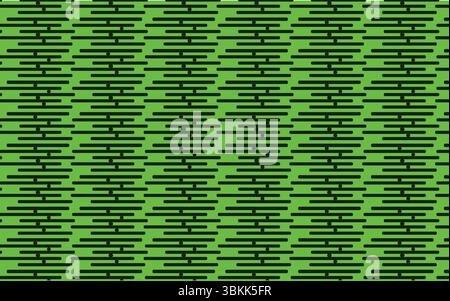 Green Striped Lines Vector Seamless Background for Technology Inspired Digital Surface Prints Stock Vector