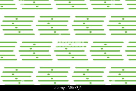 Light Green Minimal Seamless Vector Pattern with Stripes and Dashes for Modern UI Backgrounds Stock Vector