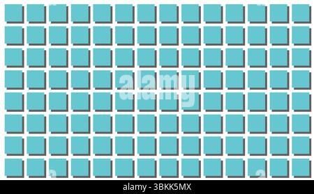blue turquoise square pattern with shadow. vineyard geometric visual texture background Stock Vector