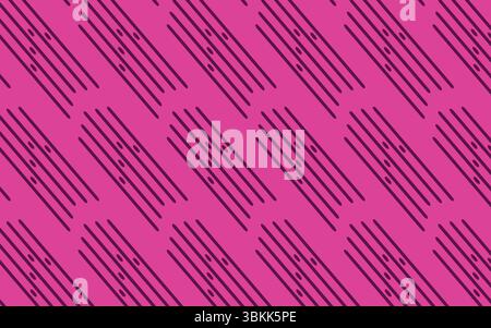 Bright Pink Vector Background with Seamless Diagonal Stripe Pattern for Trendy Fashion Prints Stock Vector