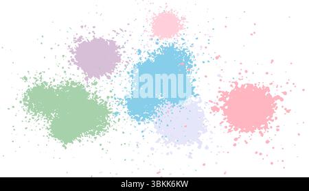 abstract splatter vector colorful pastel colors watercolor background Stock Vector