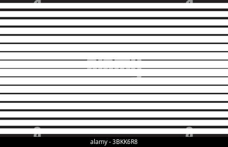 Monochrome Horizontal Stripes Background, Repeating Geometric Pattern for Fabric, Wallpaper, and Digital Paper, Vector illustration Stock Vector
