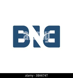 business to business modern BnB letter logo design Stock Vector