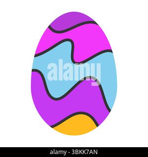 egg icon vector abstract colorful isolated on white background Stock Vector