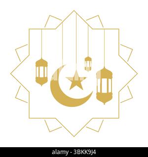 islamic ornaments icon symbol vector illustration Stock Vector
