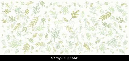 botanical leaf pattern design vector background Stock Vector