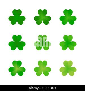 shamrock leaf icon collection design vector illustration Stock Vector