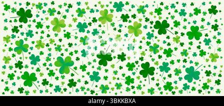 fresh natural shamrock pattern texture banner background vector Stock Vector