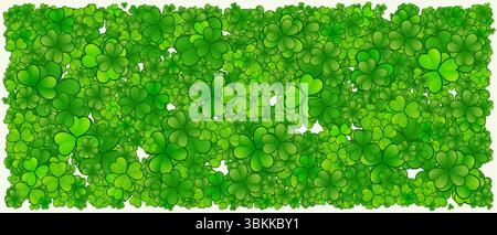 abstract background banner shamrock leaves pattern graphic design vector Stock Vector