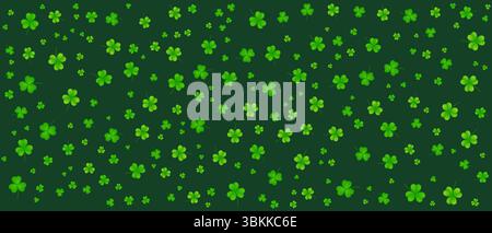 shamrock pattern green background traditional celebration design vector Stock Vector