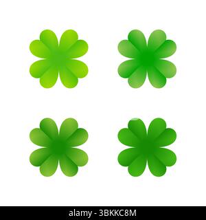 clover leaf icon collection design vector illustration Stock Vector