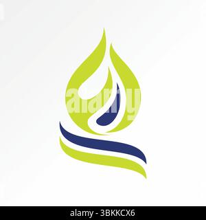 Logo design graphic concept creative premium vector stock image top sell initial F FI font fire flame typography blazing warm heat polar illustration Stock Vector