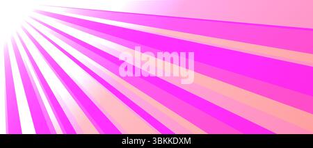 abstract background vector illustration Perspective Sunburst with Pink, purple, stripes Rays Stock Vector