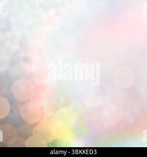 Abstract pastel bokeh pattern is spreading across flat design canvas blending soft light circles Stock Photo