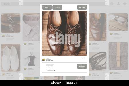 Composite image of leather shoes image on site Stock Photo