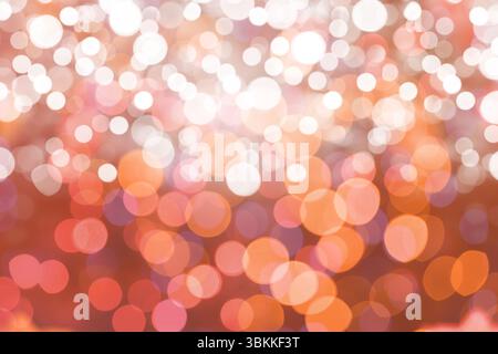 Abstract bokeh pattern is glowing across flat vector design, showing warm light circles Stock Photo