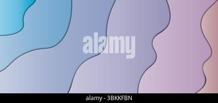 visual waves with unique and subtle pastel color composition, serenity and sophistication Stock Vector