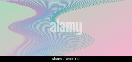 mesmerizing abstract wave vector illustration featuring flowing dotted lines Stock Vector