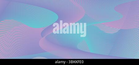 abstract wave vector illustration featuring smooth, flowing lines interwoven with a soft gradient background Stock Vector