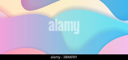 Abstract art background with pastel colors and fluid shapes Stock Vector