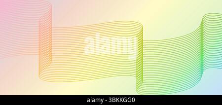 Abstract Flowing Ribbon Wave Vector Illustration Stock Vector