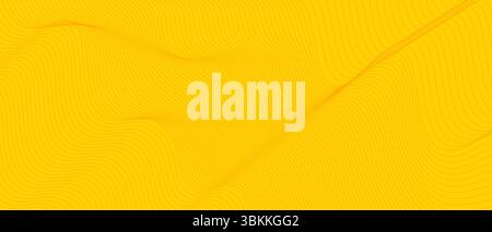dynamic abstract wave vector illustration featuring flowing yellow lines background Stock Vector
