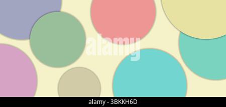 Soft and cheerful vector illustration of a pastel polka dot pattern on a light background Stock Vector