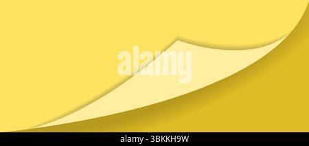 modern vector illustration with a bright yellow background and folded paper effect. Stock Vector