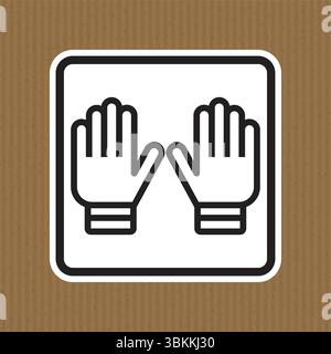 This graphic features a sign of two open hands, symbolizing communication and safety. Ideal for various applications in home or workplace contexts. Stock Vector
