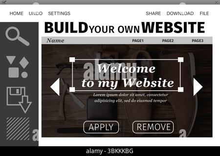 Composite image of build site interface Stock Photo