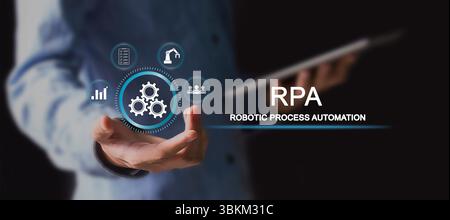 RPA Robotic Process Automation Technology Stock Photo