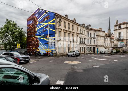Angoulême is recognized as a UNESCO Creative City in the category of literature since 2019. Rempart de l'Est, Angoulême, Nouvelle-Aquitaine, France Stock Photo