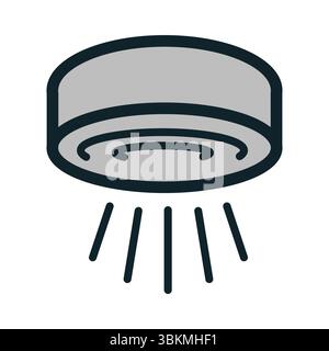 Fire Sprinkler. Automatic Fire Extinguishing System. Vector Illustration.  Stock Vector