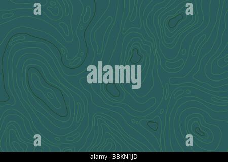Topographic map with mountain relief, contur abstract wavy lines, top view land Stock Vector