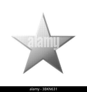 This vector illustration features a halftone star pattern, blending modern design with retro flair. Perfect for digital art, graphic design, and Stock Vector