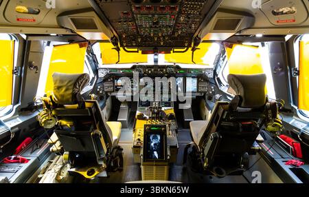 German Air Force Airbus A400M turboprop military transport aircraft from LTG-62 (Wunstorf) at the Paris Air Show. Le Bourget, France - June 17, 2025 Stock Photo