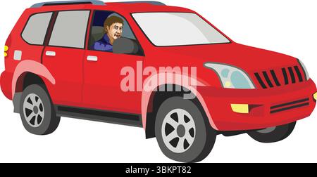 Car Driver Occupation People Action Stock Vector