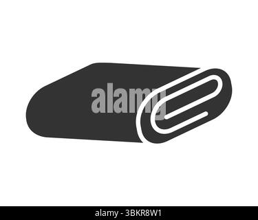 Folded material illustration, isolated. Symbolizes layers, depth, or potential. Great for textile, packaging, design, or abstract concepts. Adaptable Stock Vector