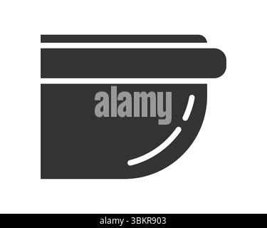 Minimalist icon of a container, suitable for a range of designs. Use it for representing organization, storage, or related concepts in a modern style. Stock Vector