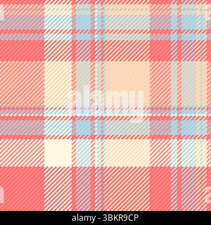 Pastel tartan pattern with a subtle textured weave, perfect for textiles, backgrounds, or design elements seeking a cozy, retro aesthetic. Ideal for f Stock Vector