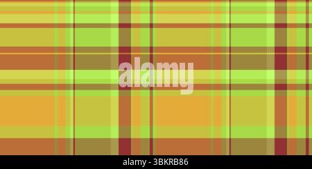Vibrant autumnal plaid pattern in warm oranges, yellows, and greens. Perfect for fallthemed designs, textile prints, website backgrounds, or any proje Stock Vector