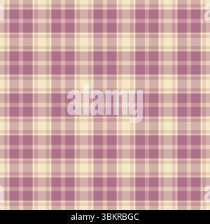 Elegant cream and mauve plaid pattern.  Perfect for textile design, website backgrounds, or crafting projects. This subtle yet sophisticated texture e Stock Vector