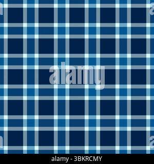 Dress tartan vector fabric, nostalgic pattern check seamless. Subtle textile texture plaid background in dark and light colors palette. Stock Vector